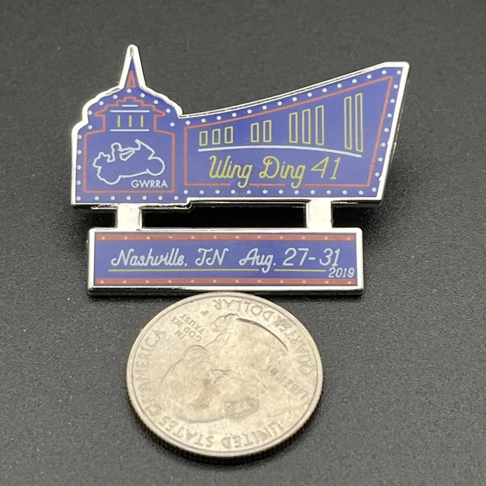 2019‎ Gold Wing Road Rider's Association Wing Ding 41 Nashville Lapel Hat Pin